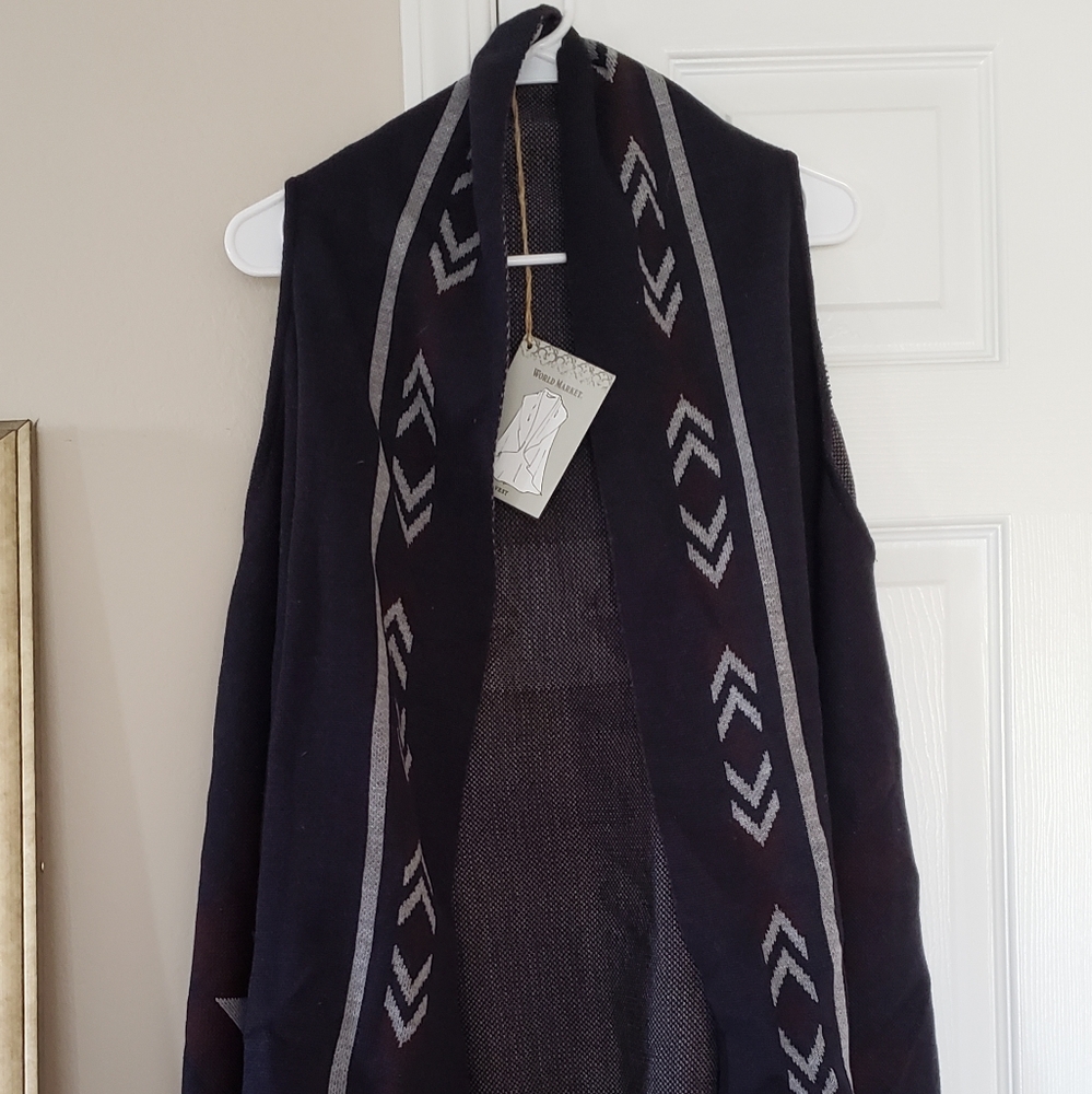 Aztec Poncho Vest